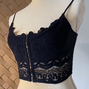 BLACK embroidered TOP